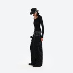 Ruched Moleskin Casual Trousers